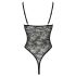 Cottelli - cuerpo de encaje abierto y transparente (negro)