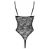 Cottelli - body de encaje transparente y abierto - negro - M