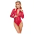 Cottelli - body lencería mujer - estampado serpiente - rojo - L