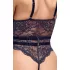 Cottelli - body abierto con tirantes - lencería negra