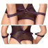 Cottelli Bondage - body abierto con esposas para brazos - encaje negro - L