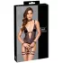 Cottelli Bondage - body abierto y esposas para brazos (morado oscuro) - L