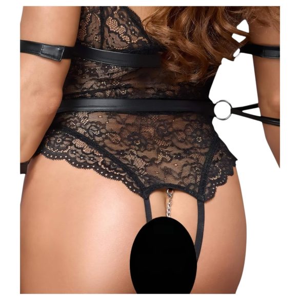 Cottelli Bondage - body de encaje abierto - negro - L