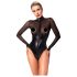 Noir - Body brillante con paneles transparentes (negro) - M