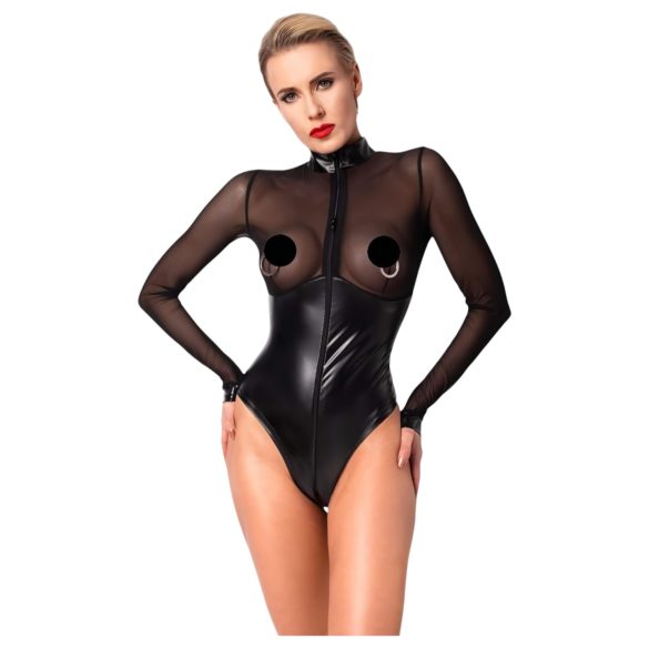 Noir - body brillante con panel transparente - negro - L