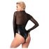 Noir - body brillante con panel transparente - negro - XL