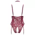 Cottelli Curves - body de encaje con cadenas - rojo