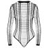 Cottelli - body abierto rayado (negro) - S-L