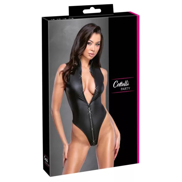 Cottelli - body efecto brillante - negro