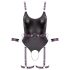 Cottelli - body bondage abierto con esposas (negro)