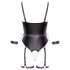 Cottelli - body abierto de bondage con esposas (negro)