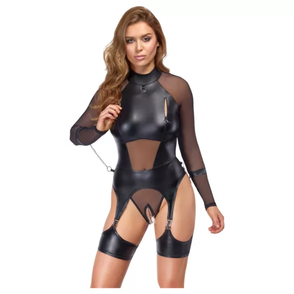 Cottelli Bondage - Top transparente con esposas - negro - M