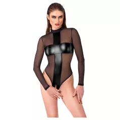 Noir - body transparente con diseño cruzado (negro)
