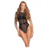 Cottelli - body sexy transparente de encaje - negro