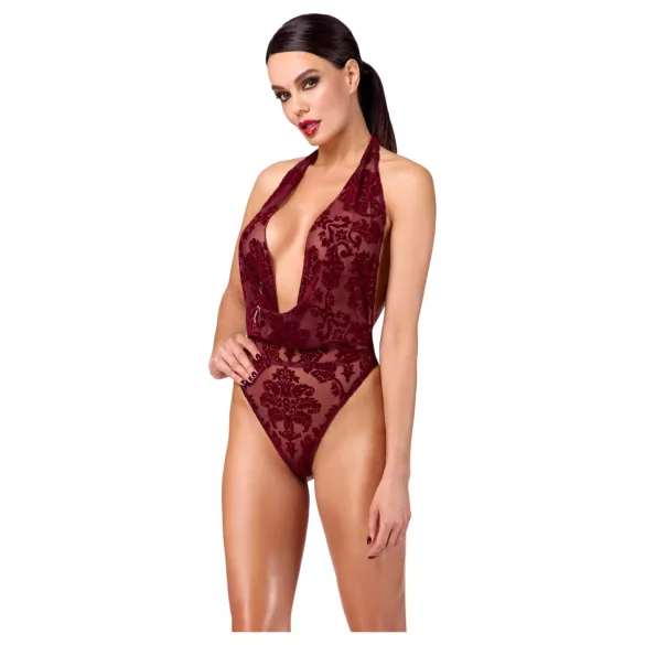 Noir Kink Royal - body transparente - rojo - M