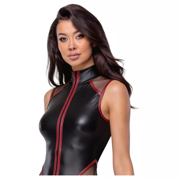Cottelli - body de malla con cremallera (negro) - M