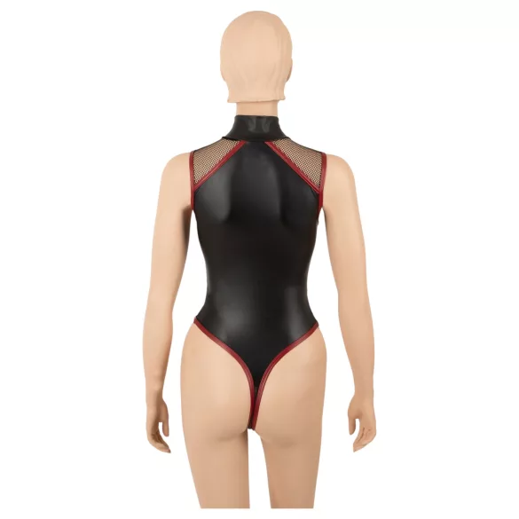 Cottelli - body de malla con cremallera (negro) - M