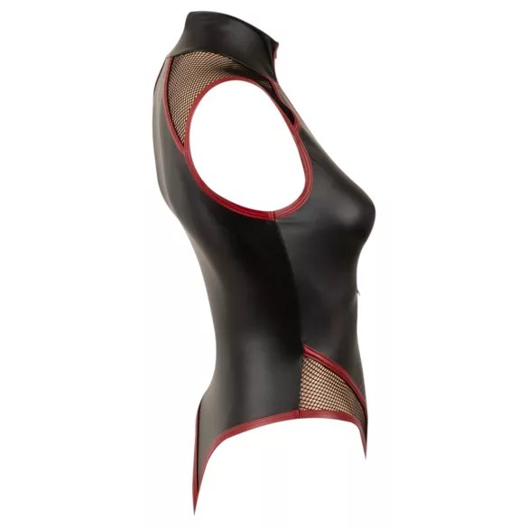 Cottelli - body de malla con cremallera (negro) - M