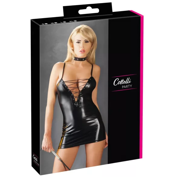 Cottelli - vestido brillante con cordones (negro) - M
