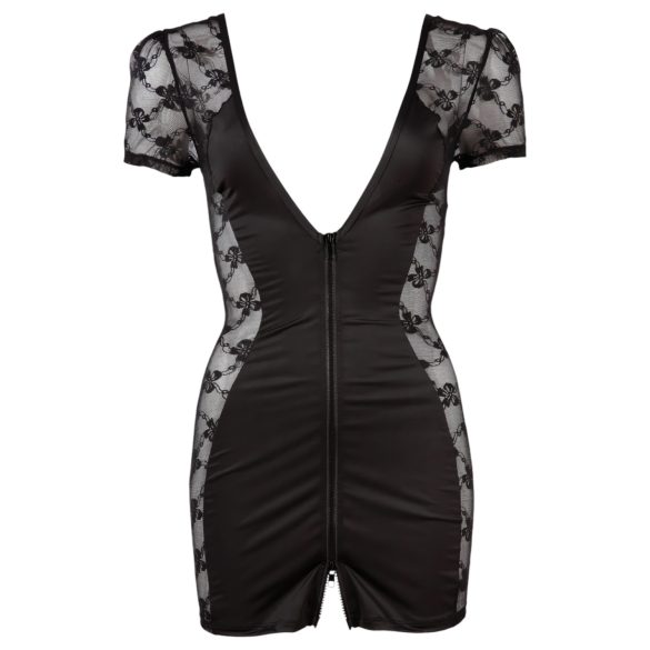 Cottelli - Vestido lencero encaje con lazo - negro - XL