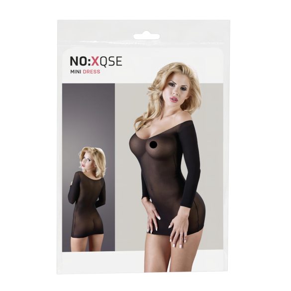 NO:XQSE - Body de manga larga, transparente - negro (S-L)