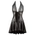 Noir - vestido plisado transparente con escote y tirante al cuello - negro - M
