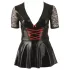 Cottelli Plus Size - vestido brillante - corsé rojo - negro - XXL
