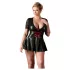 Cottelli Plus Size - vestido brillante - corsé rojo - negro - XXXL