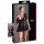 Cottelli Plus Size - vestido brillante - corsé rojo - negro - XXXXL