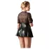 Cottelli Plus Size - vestido brillante - corsé rojo - negro - XXXXL