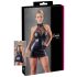 Cottelli - Mini vestido negro con encaje y brillo - XL