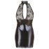 Cottelli - Mini vestido negro con encaje y brillo - XL