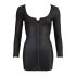 Cottelli - vestido fiesta negro con cremallera de strass - XL