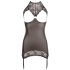 Abierta Fina - vestido mini sexy - transparencias brillantes - negro - M