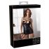 Abierta Fina - vestido satinado, realza busto (negro) - 85B/L