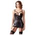 Abierta Fina - vestido satinado, realza busto (negro) - 85B/L