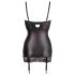 Abierta Fina - vestido satinado, realza busto (negro) - 85B/L