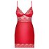 Obsessive Lovica - camisón y tanga de encaje (rojo)