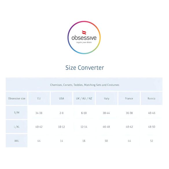 Obsessive Heartina - camisón y tanga - encaje rojo - L/XL