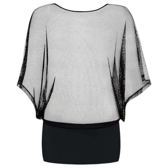 Obsessive Punker - mini vestido transparente con tanga - negro - L/XL