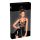 Noir - Vestido negro de charol con detalles de malla - L