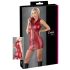 Minivestido brillante sin mangas rojo - M