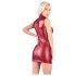 Minivestido brillante sin mangas rojo - M