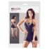 NO:XQSE - Vestido con red lateral y correa al cuello con tanga - negro (S-L)