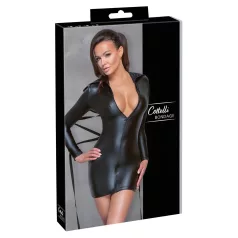   Cottelli Bondage - Vestido efecto brillante con ataduras - negro