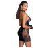 Noir - Minivestido Ajustado con Cordones (Negro) - M