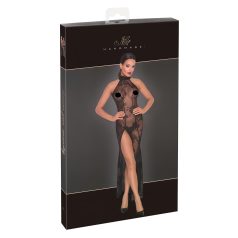 Noir - vestido largo transparente floral - negro - M