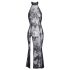 Noir - vestido largo transparente con flores (negro) - M