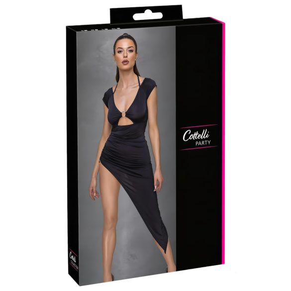 Cottelli Party - vestido asimétrico con argolla - negro - M