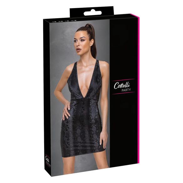 Cottelli Fiesta - vestido efecto piel de serpiente (negro)